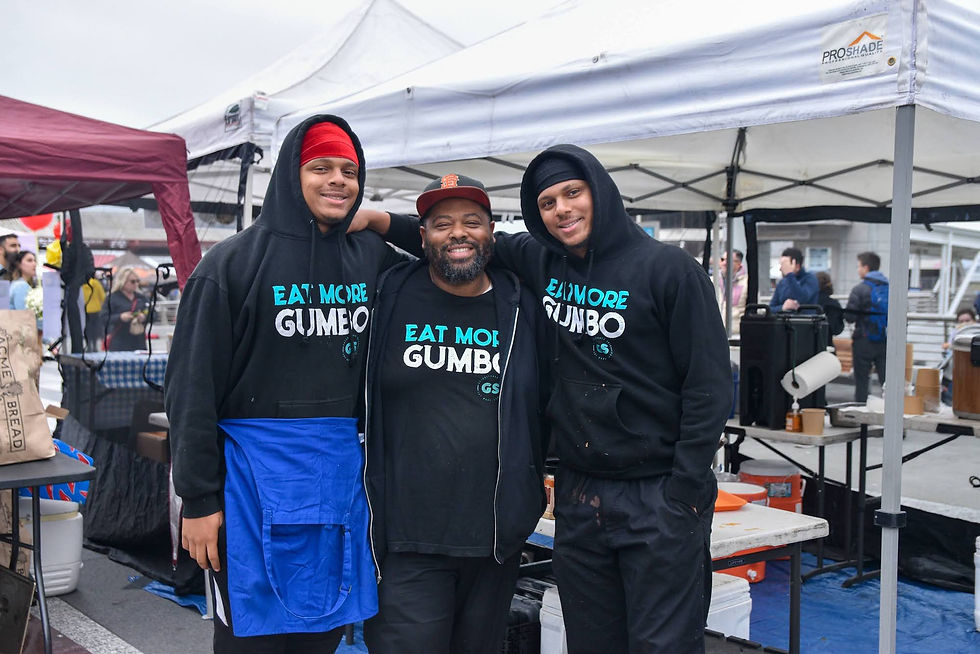 Chef Dontaye ball and sons at Juneteenth event
