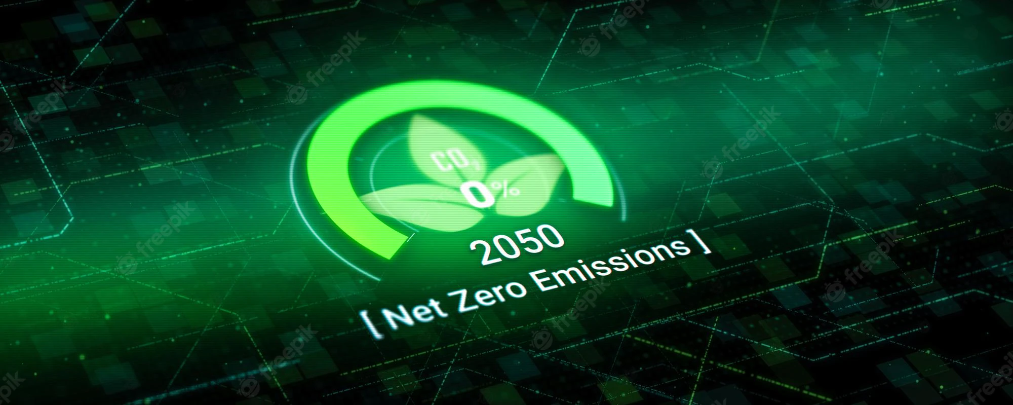3d-digital-dashboard-co2-level-gauge-percentage-drop-down-0-net-zero-emissions-by-2050-pol