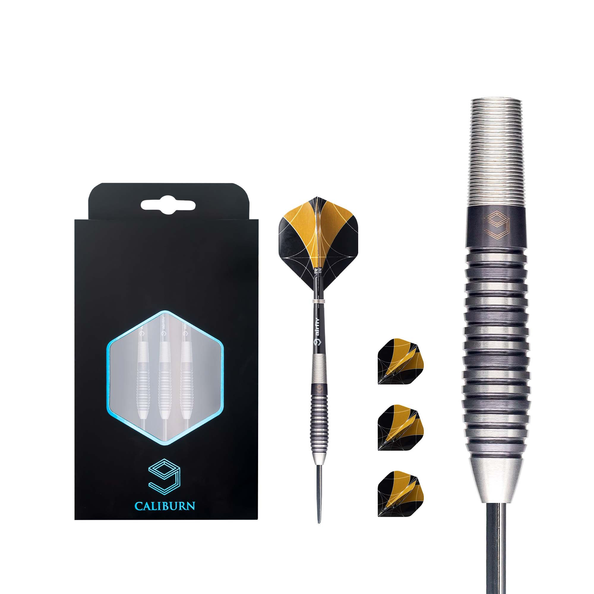 Caliburn 90% Tungsten  Stallion S4 Steel tip  Black coating