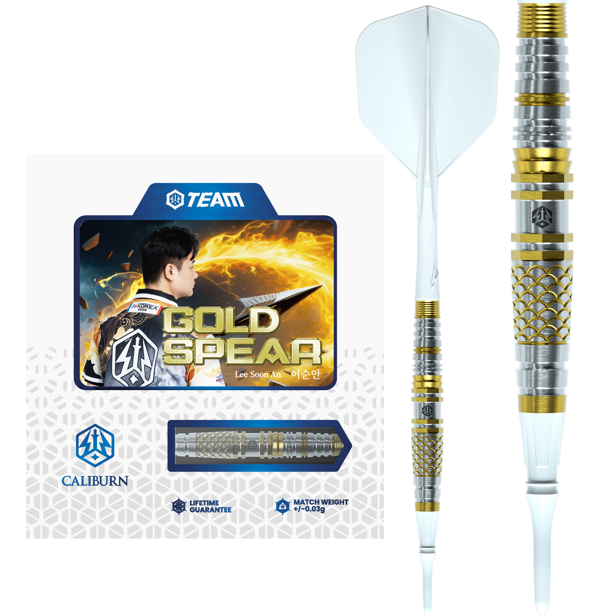 CALIBURN Players Gold Spear 90%  soft tip