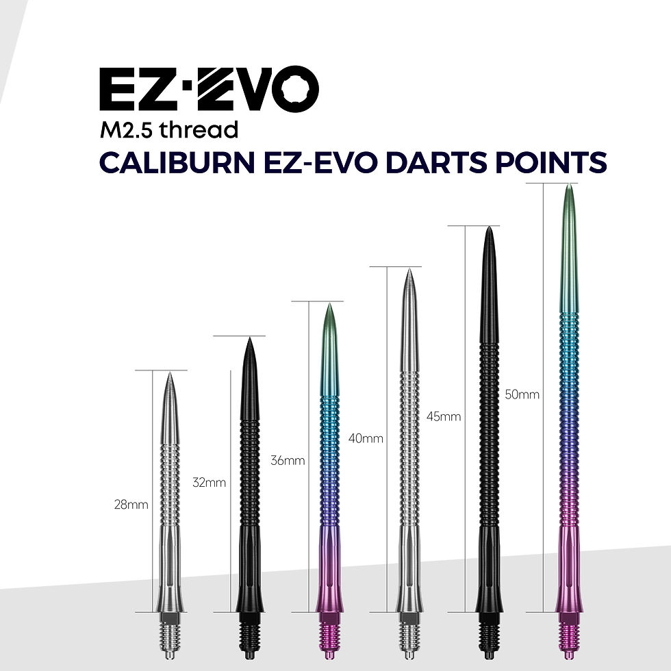 縮圖：CALIBURN EZ-EVO Dart Points -Small Grooved - M2.5 thread