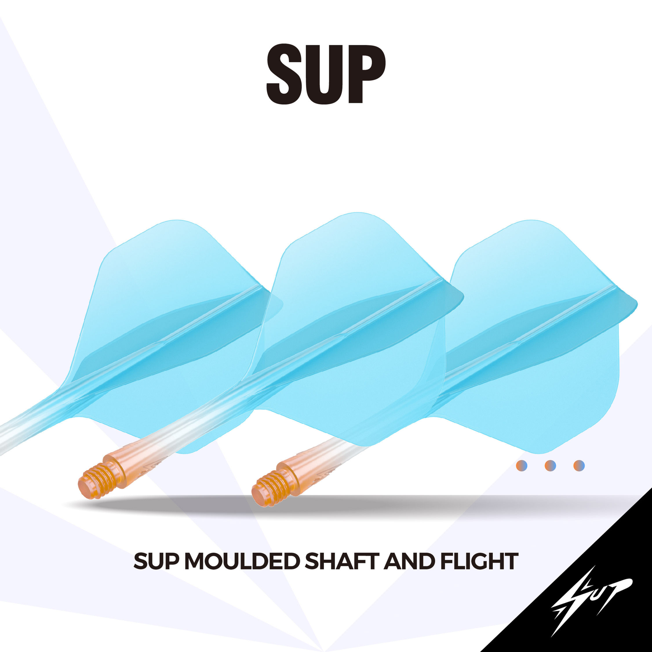 Sup Moulded Shaft and Flight No2 Clear Gradient Color
