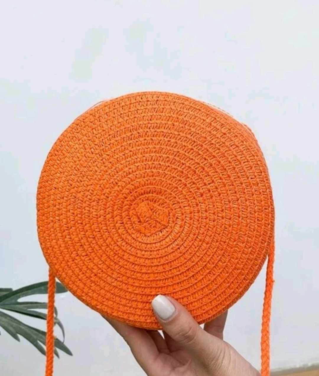 Straw Circle Orange ⭕- Bag