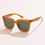 Thumbnail: Caramel Brown, Square Frame Fashion Sunglasses 