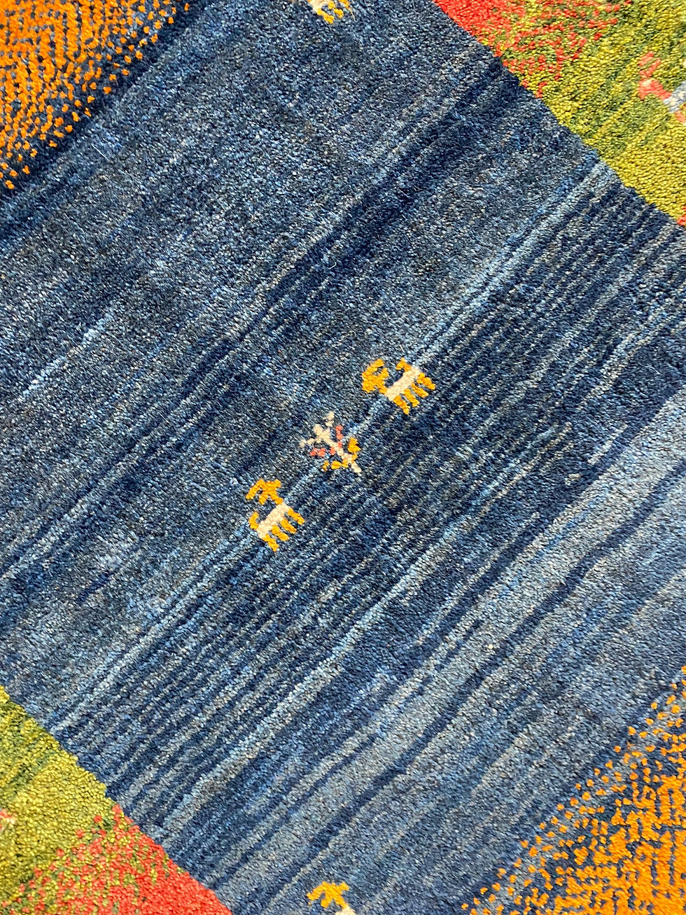 サムネイル： ギャッベ ペルシャ絨毯 120x80cm 玄関マット 手織り ラグ 絨毯