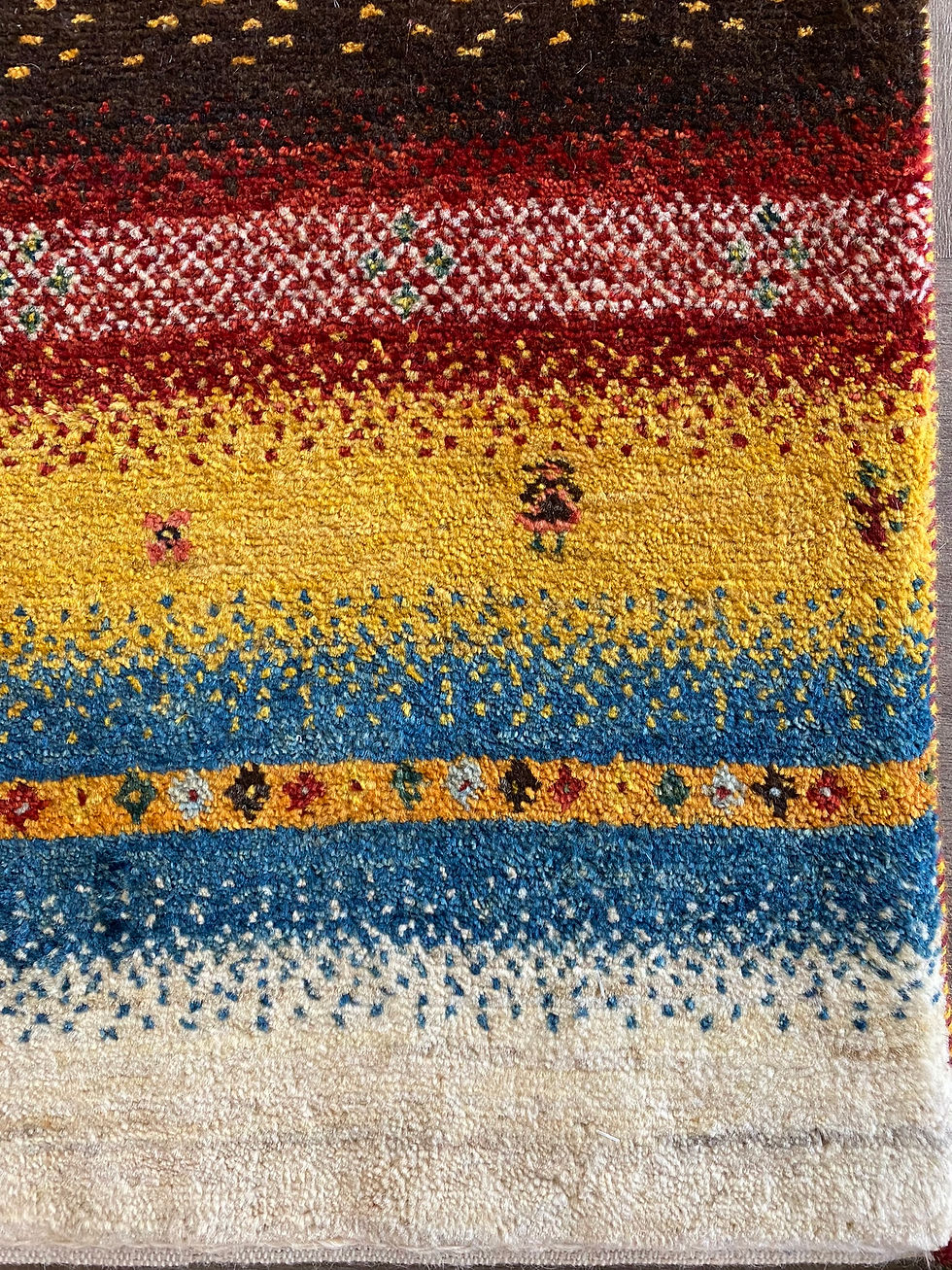 サムネイル： ギャッベ ペルシャ絨毯 120x80cm 玄関マット 手織り ラグ 絨毯