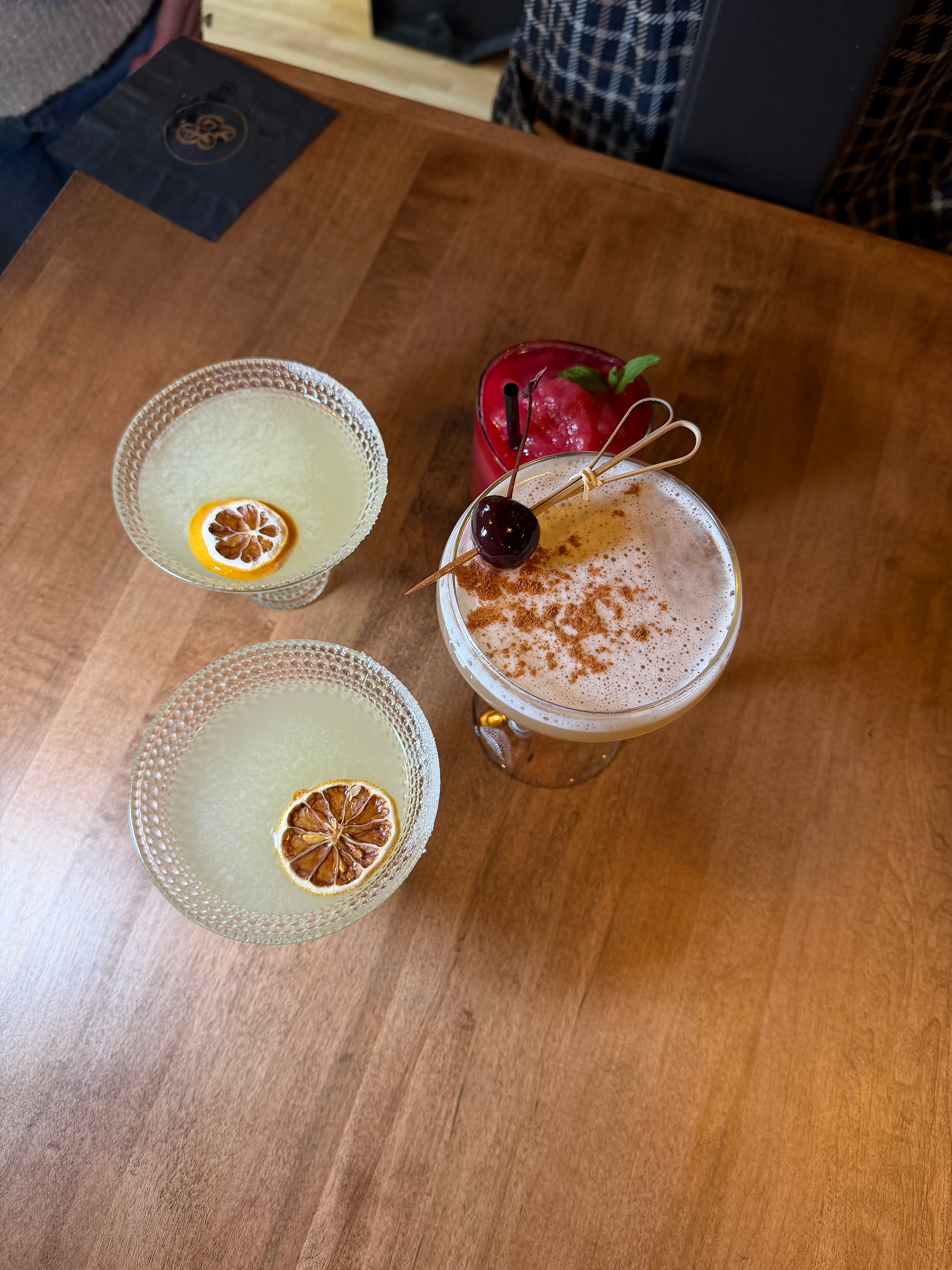 drinks at empty barrel distillery