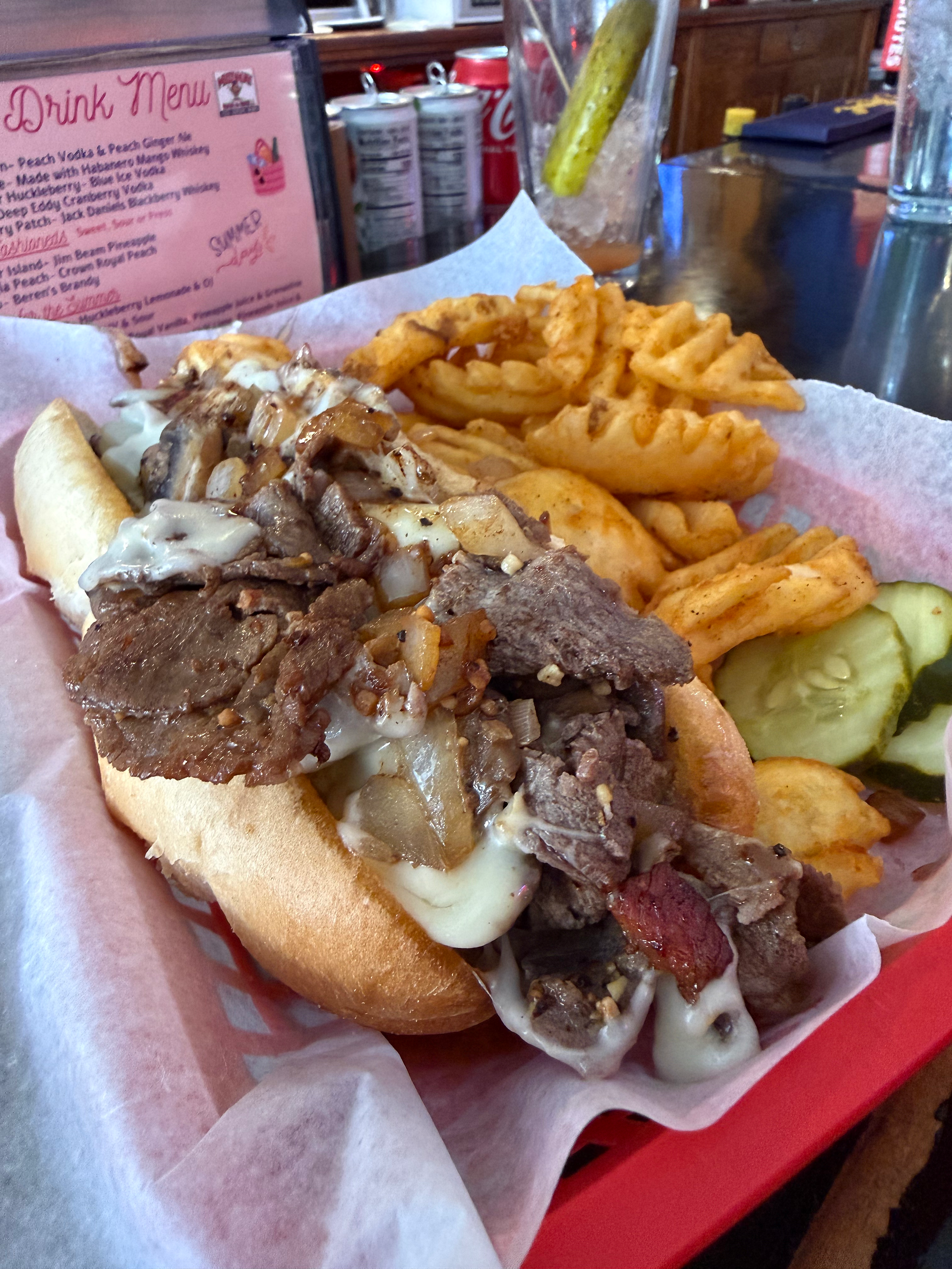 Steak sandwich midway bar and grill 