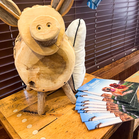 Wooden pig at sweet and salty pig in fond du lac wisconsin