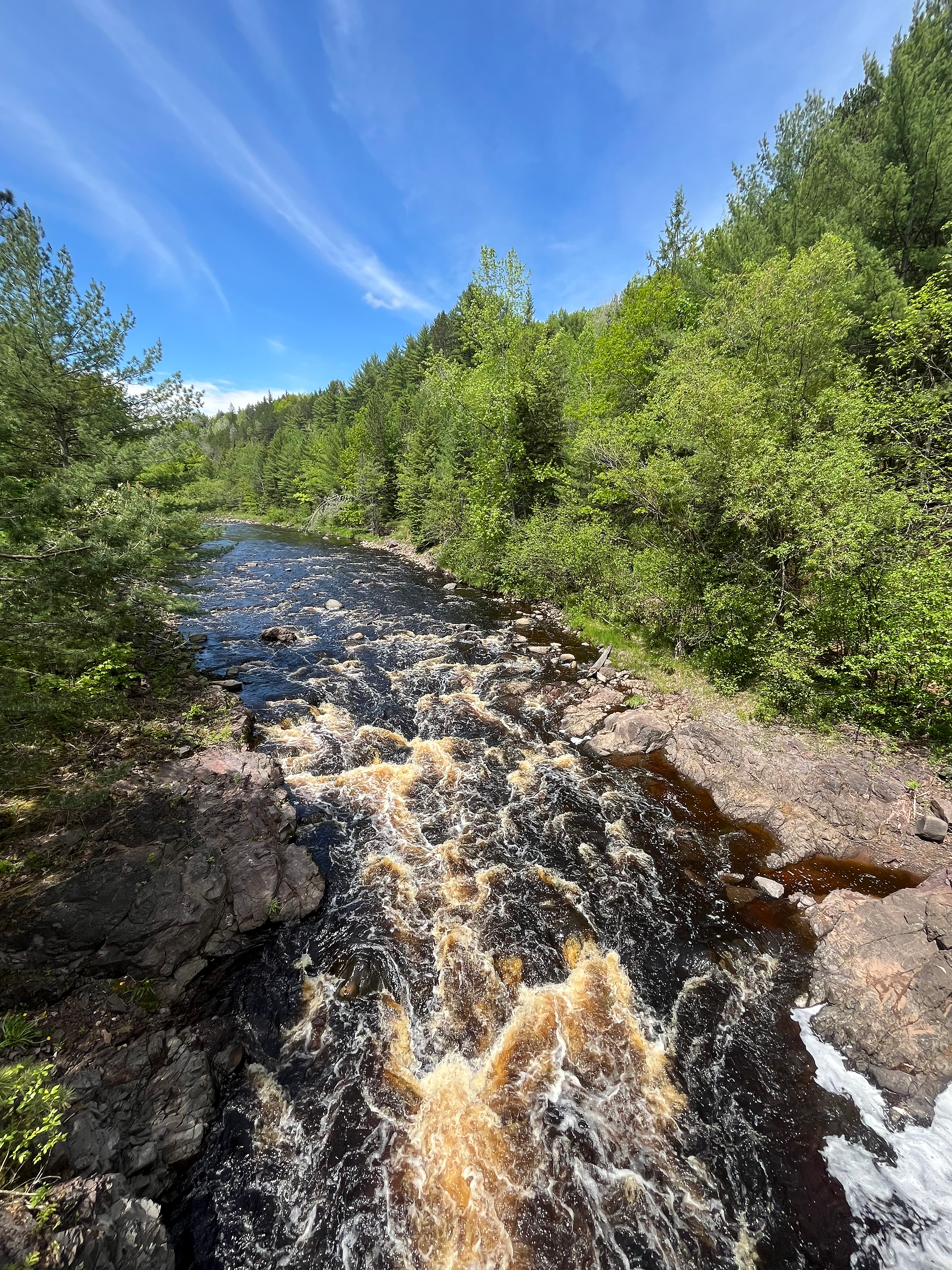 Copper falls waterfall state park wisconsin