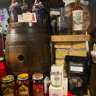 moonshine display at the fuzzy pig in whitewater wisconsin