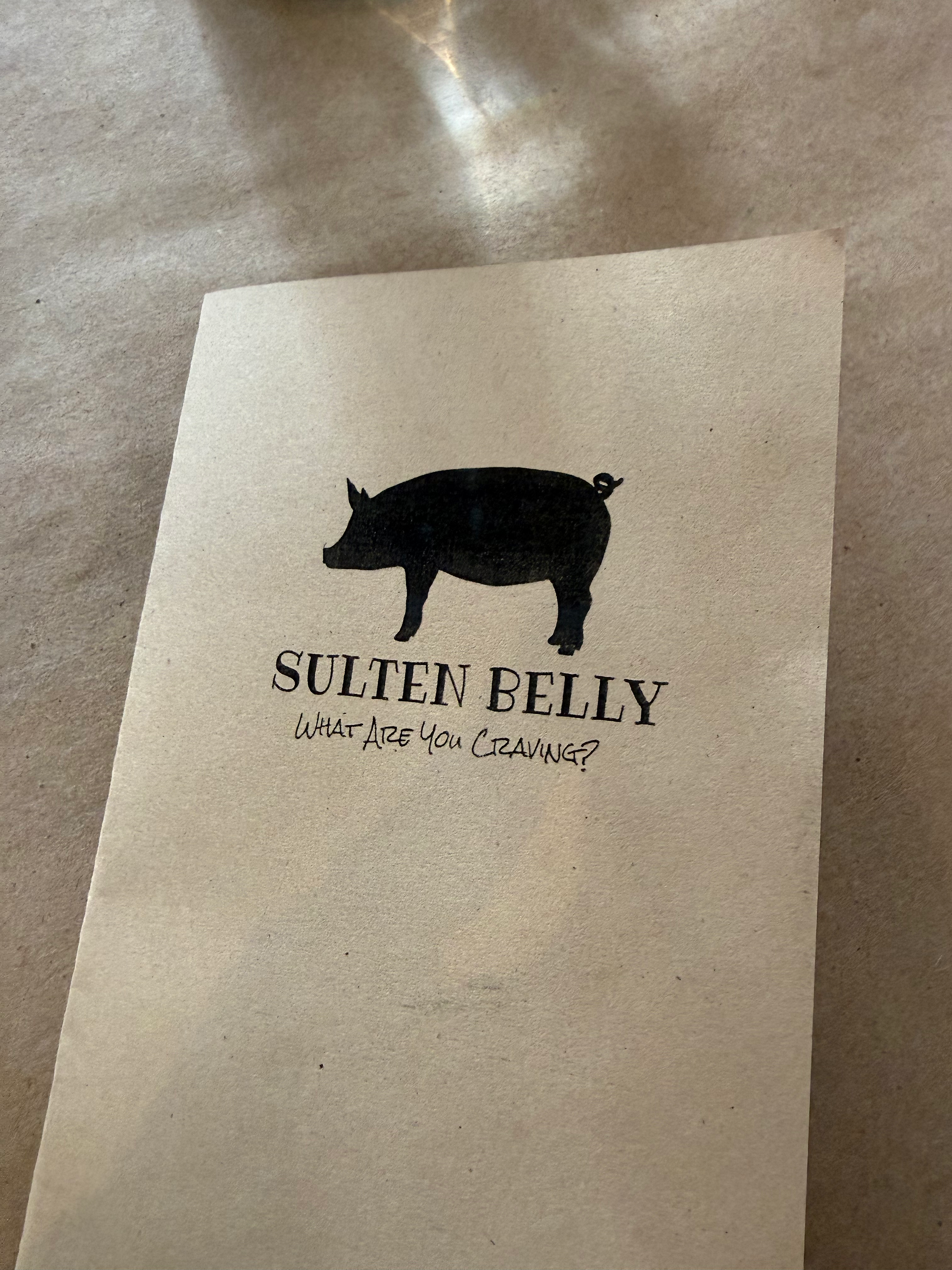 Lunch at Sulten Belly in Waupaca, WI