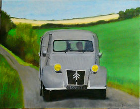 211-2CV DANS LA CAMPAGNE-50x65cm-Huile-Toile-500Eu.jpg