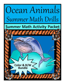 Ocean Animals Summer Math Drills