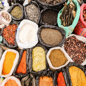 spices in a market