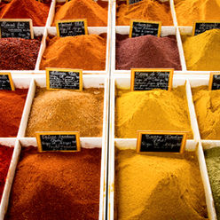 spices in a market