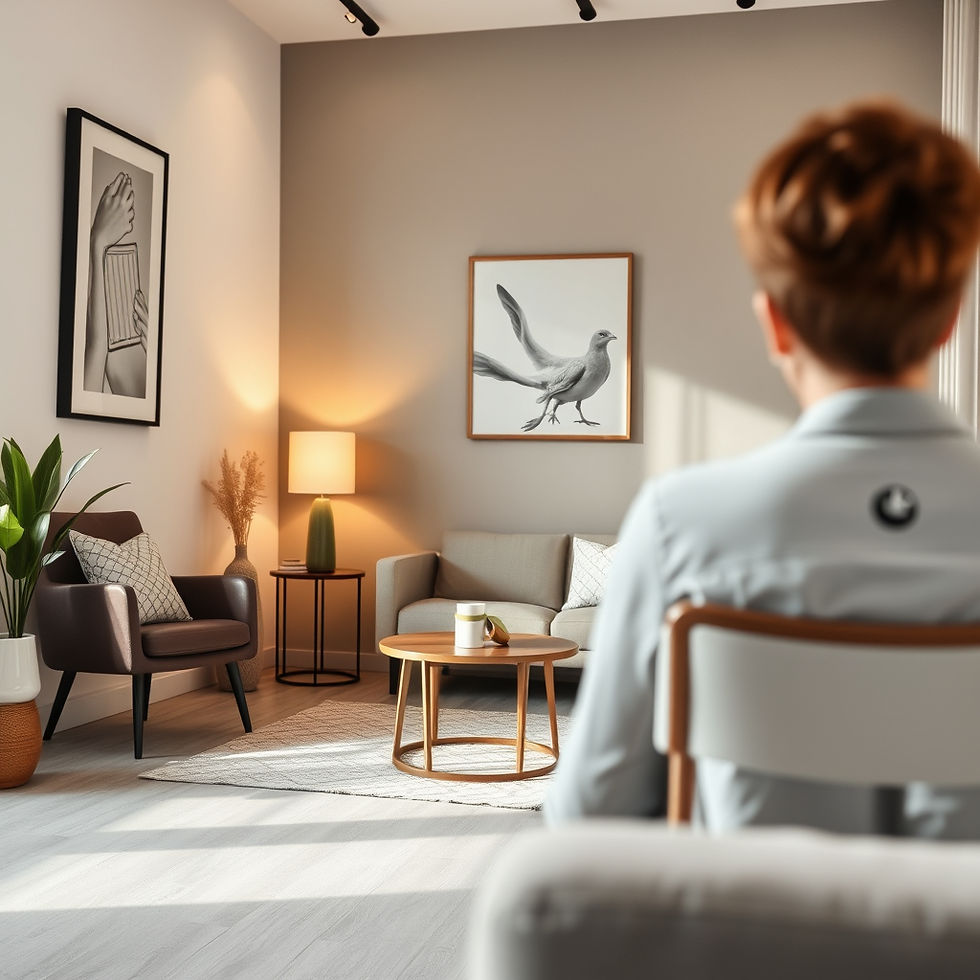 Person waiting for their therapy session