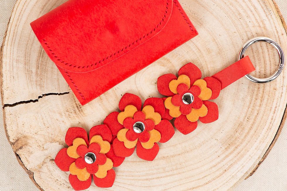 Miniaturbild: Bag Charm FLORA in Rot