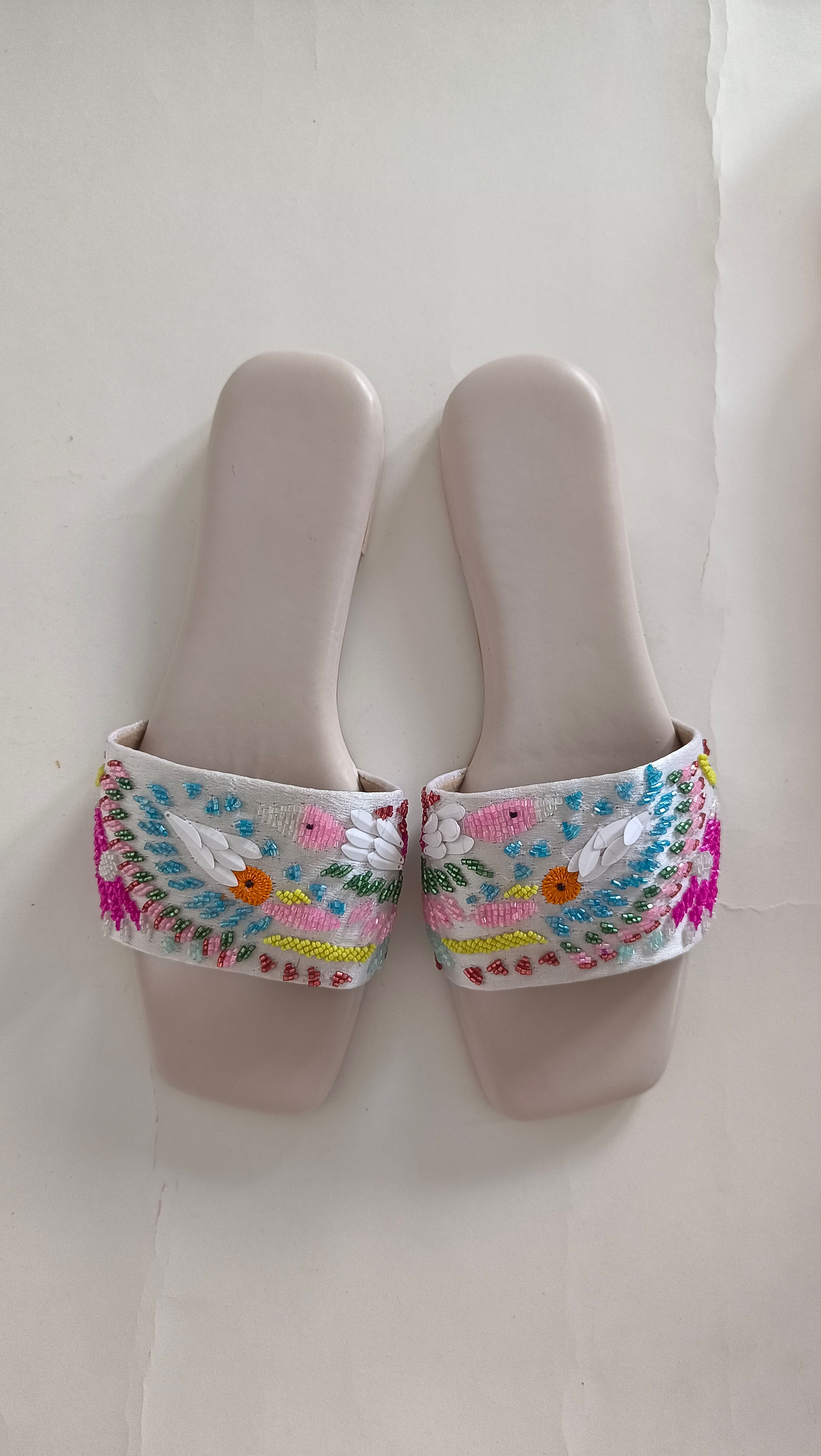 Women’s Hand-Embroidered Colorful Ethnic Flats