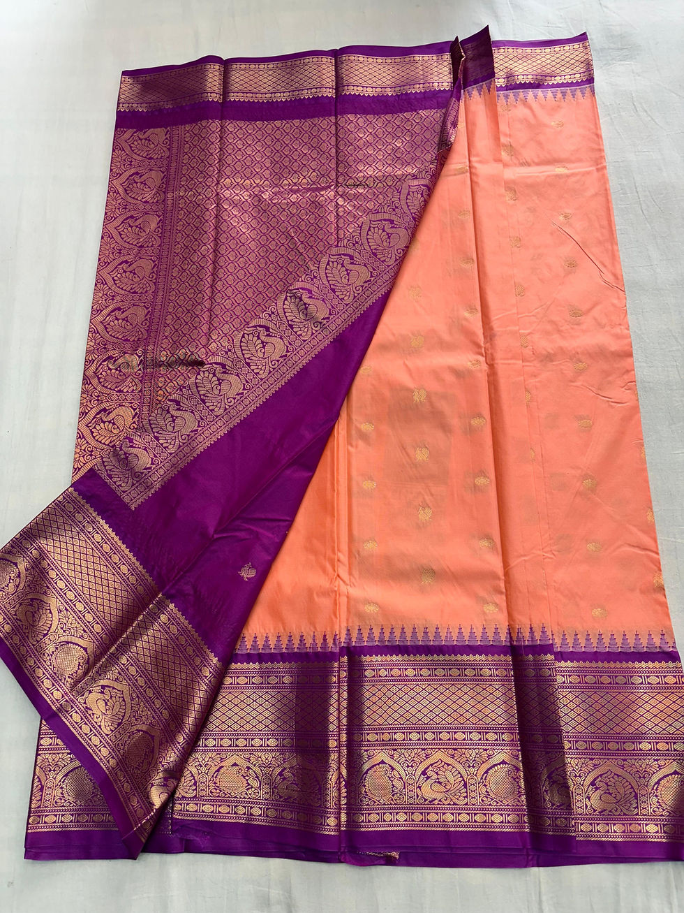 Semi Gadwal Kanchi Border Saree