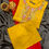 Thumbnail: Mustard Yellow Embroidered Suit Set with Red Dupatta