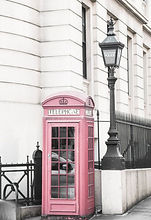 London Wall Prints __ Pink Telephone Boo
