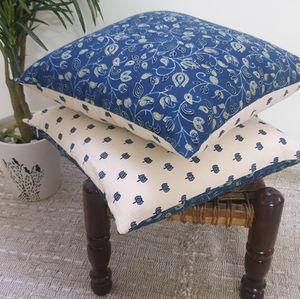 Cotton Reversible Cushion Cover