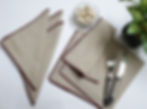 Thumbnail: Jute n Cotton Textured Stripe Mats n Napkins Set