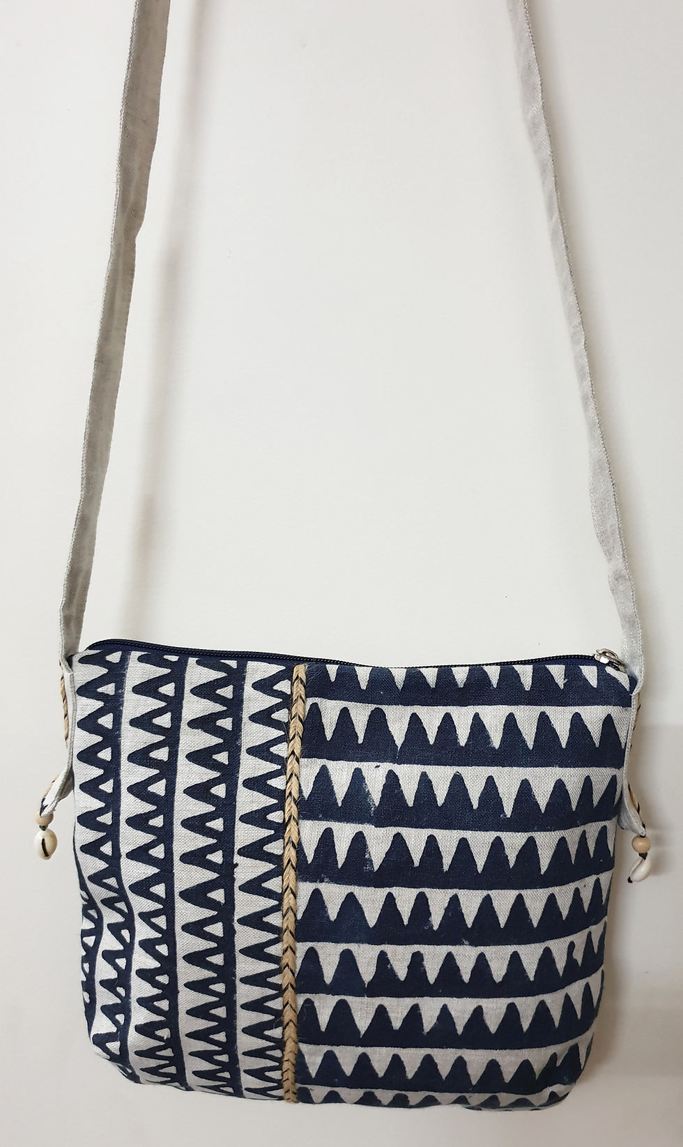 Thumbnail: Linen Hand Block Printed Sling Bag