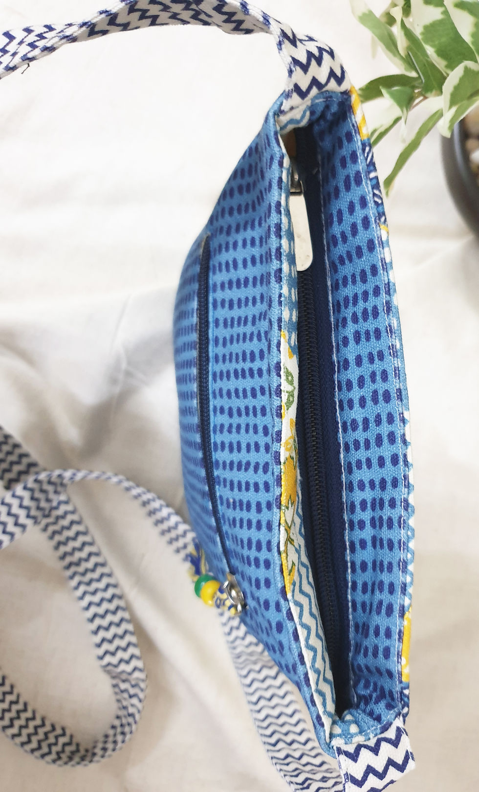Thumbnail: Cotton Canvas Printed Sling Bag