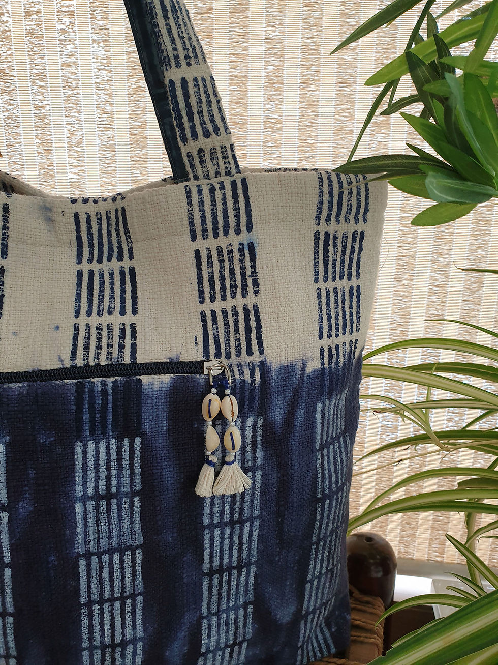 Thumbnail: Indigo Dip Dyed Tote Bag