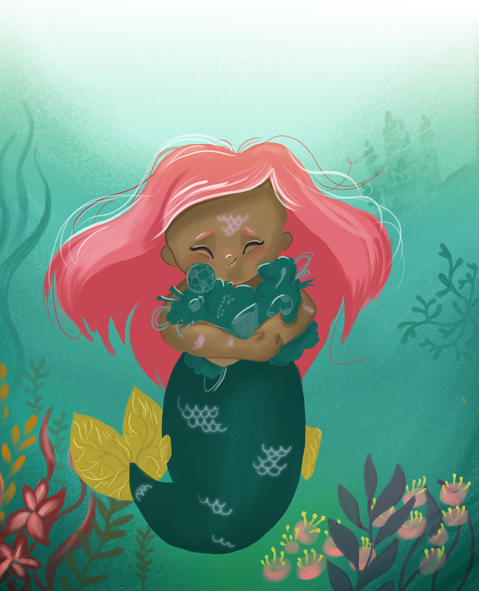 Cartoon mermaid