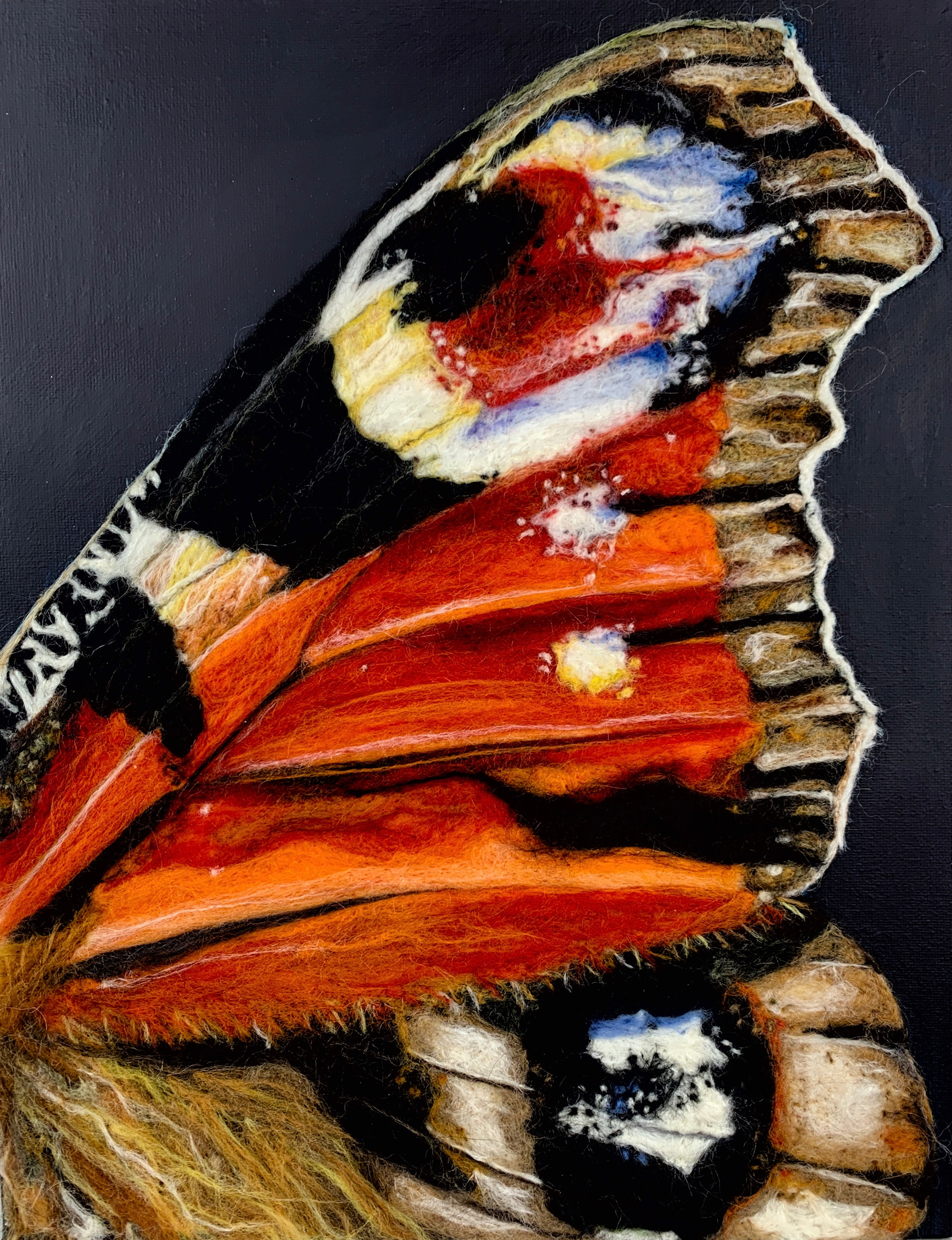 Wing 1 - Wildlife Wool Painting