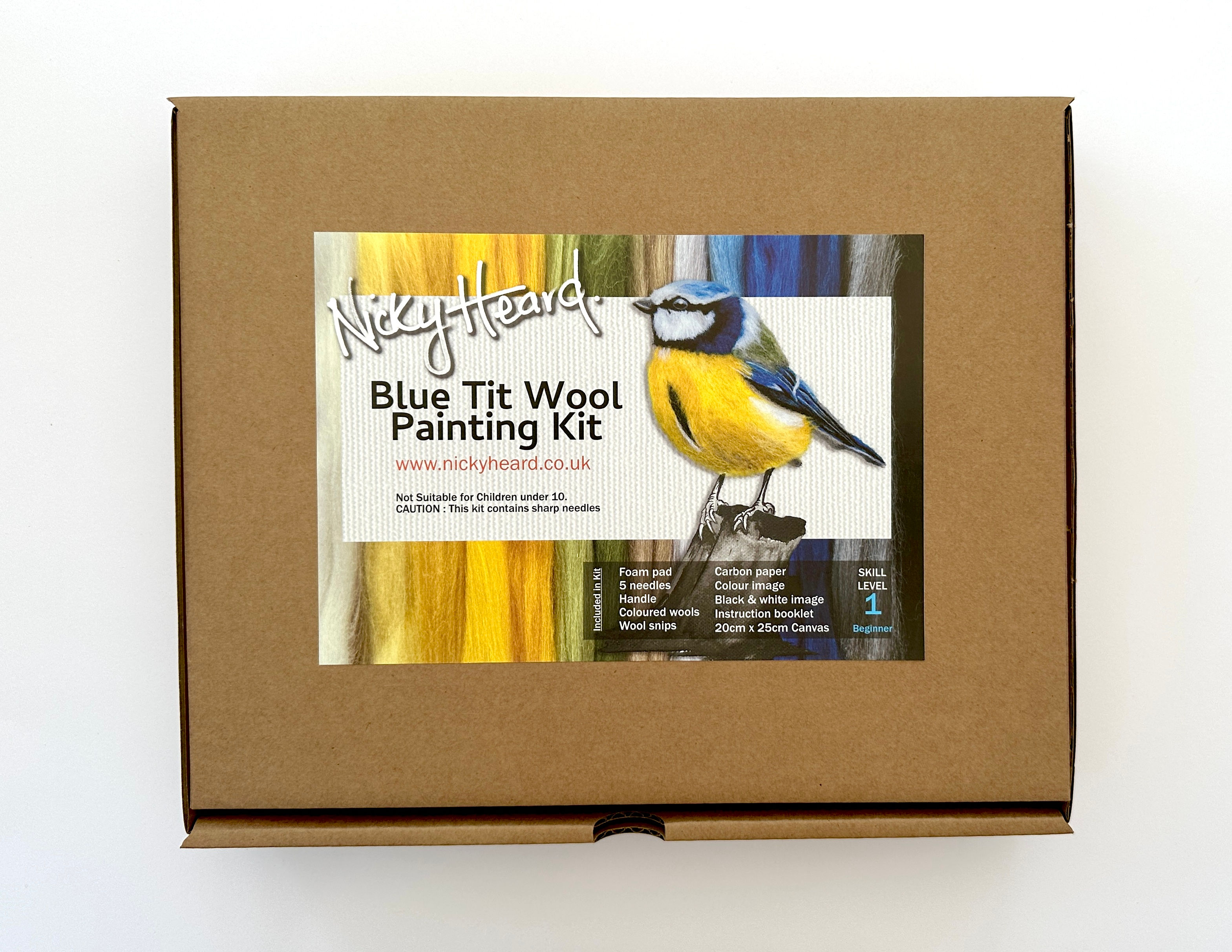 Blue Tit Wool Painting Kit