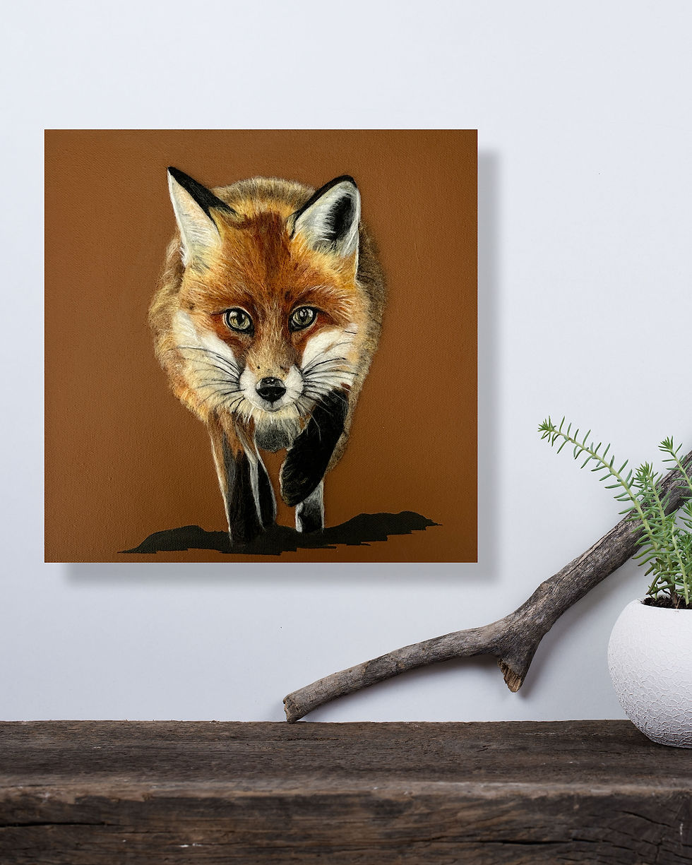 Thumbnail: Fox Wool Painting