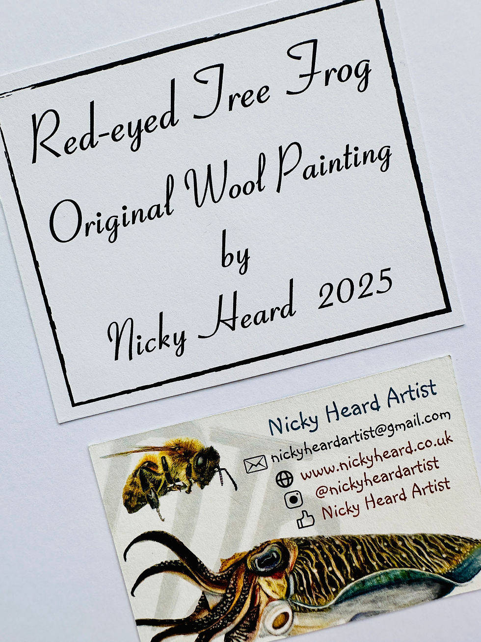 Thumbnail: Red Eyed Tree Frog Wool Painting
