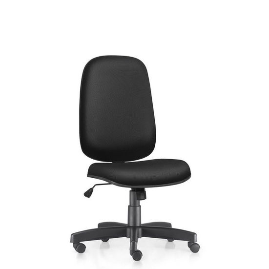 Cadeira giratória estofada preta para escritório