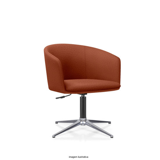 Cadeira giratória caramelo, design moderno, ideal para escritório