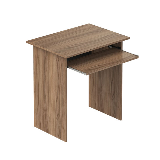 Mesa de escritório compacta com teclado deslizante