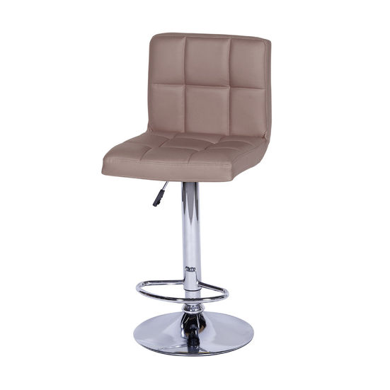 Banqueta moderna estofada bege