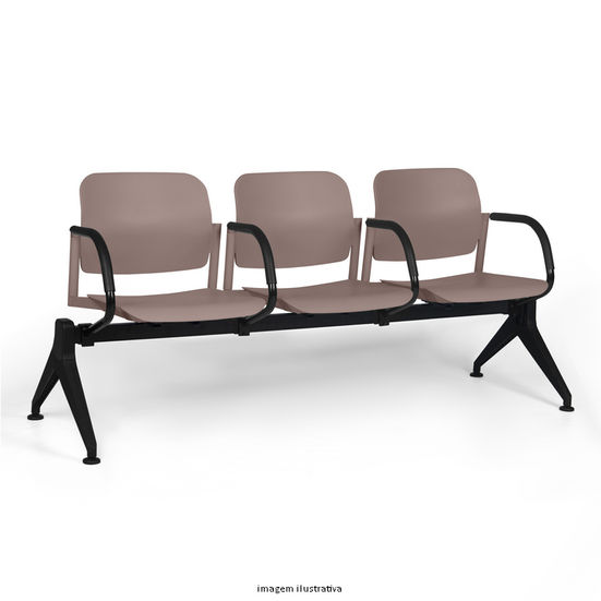 Banco triplo para escritório, design moderno