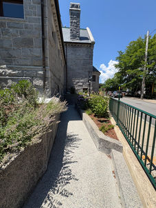 ramp to Croade Street entrance from parking lot