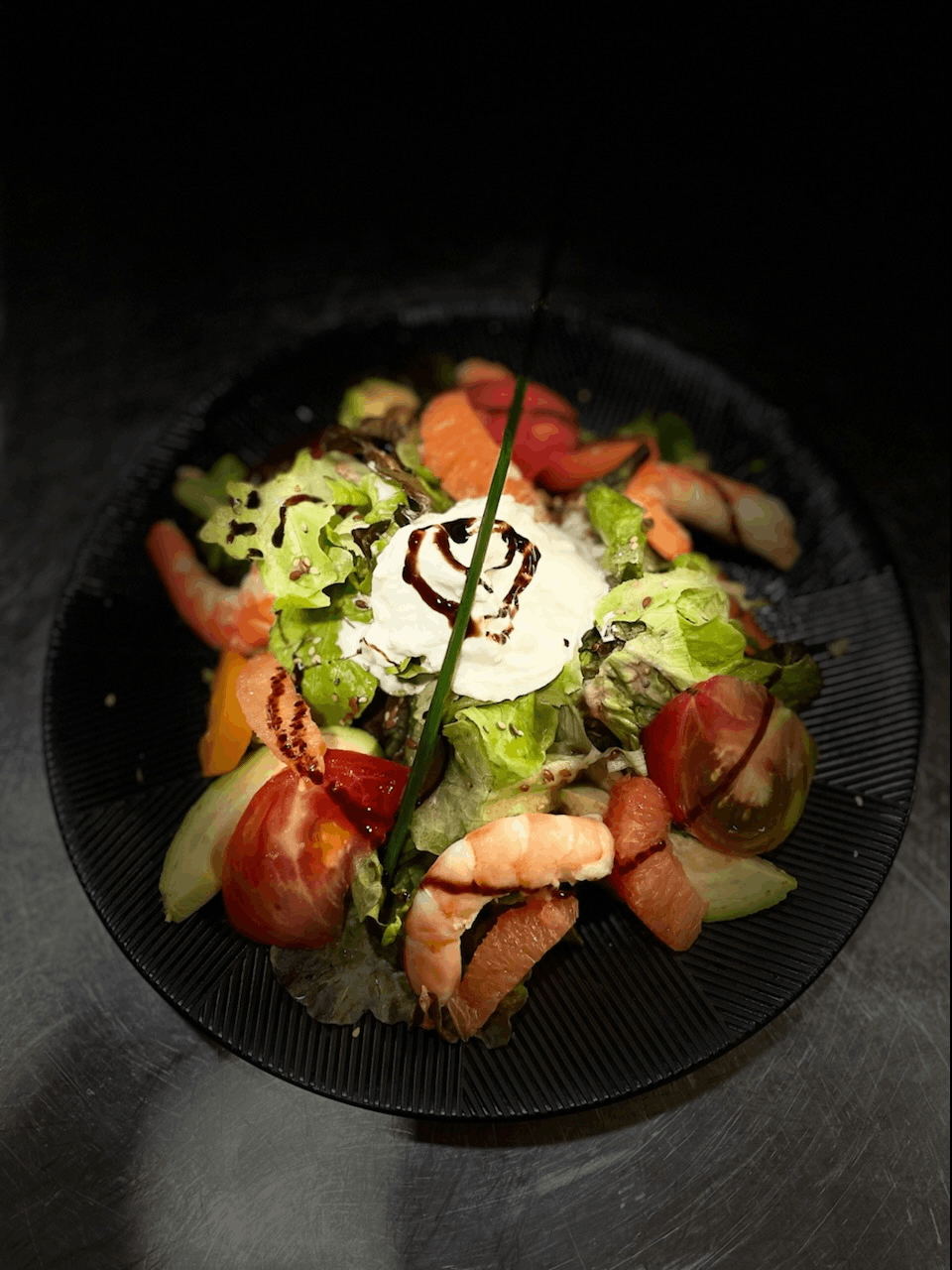 Salade gourmande restaurant les Rives de Thau Bouzigues