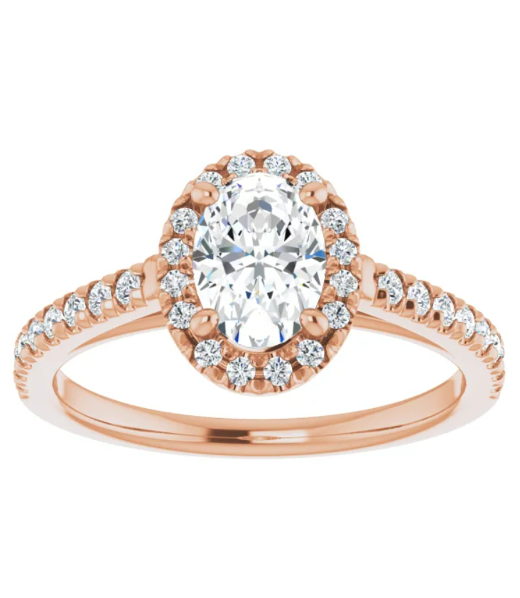 Thumbnail: Halo Cathedral Engagement Ring