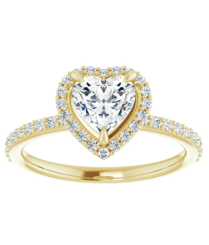 Thumbnail: Halo Thin Band Engagement Ring