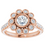 Thumbnail: Bezel Halo Diamond Accented Engagement Ring