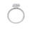 Thumbnail: Halo Slanted Stone Diamond Accented Engagement Ring