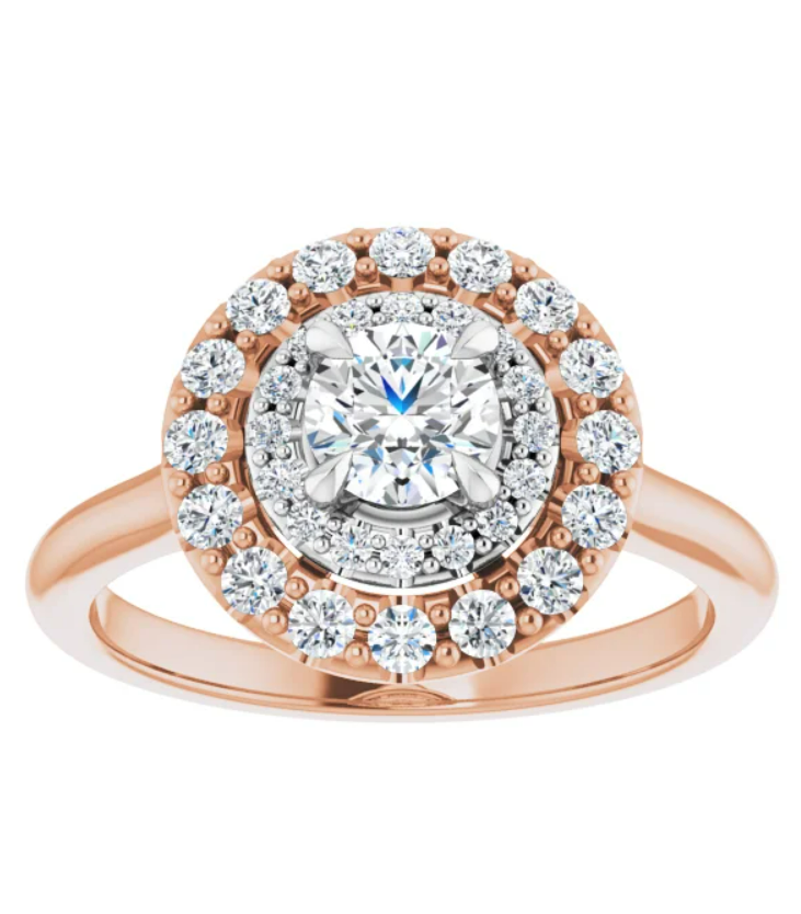 Thumbnail: Double Halo Engagement Ring