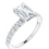 Thumbnail: Tapered Diamond Accented Engagement Ring