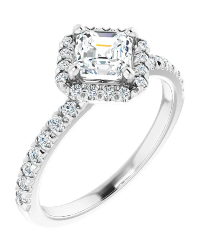 Thumbnail: Halo Engagement Ring
